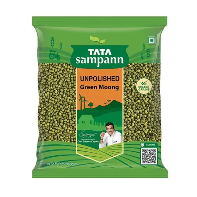 Tata Sampann Unpolished Green Moong Dal - Whole - Image 2