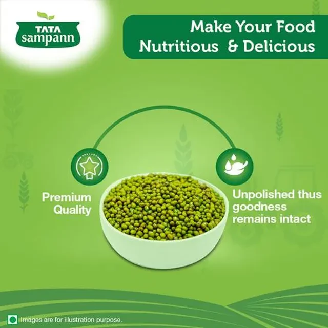 Tata Sampann Unpolished Green Moong Dal - Whole - Image 4