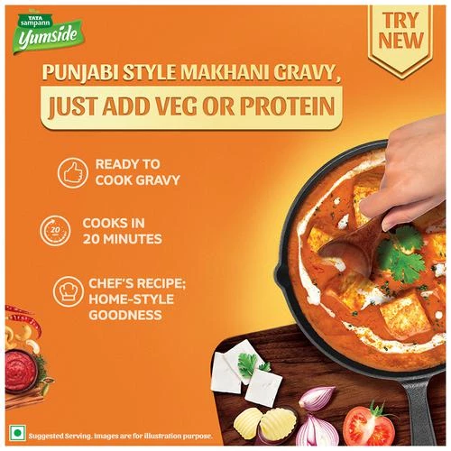 Tata Sampann Yumside Punjabi Style Makhani Gravy - Ready To Cook - Image 5
