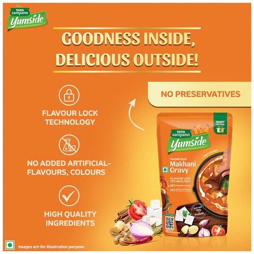 Tata Sampann Yumside Punjabi Style Makhani Gravy - Ready To Cook - Image 6