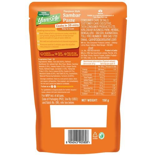 Tata Sampann Yumside Thanjavur Style Sambar Paste - Ready To Cook - Image 2