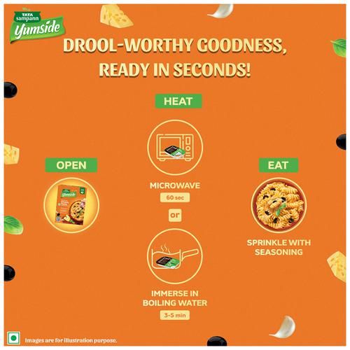 Tata Sampann Yumside cheesy-pasta-with-black-olives-rich-creamy-ready-to-eat-meal-serves-2 - Image 7