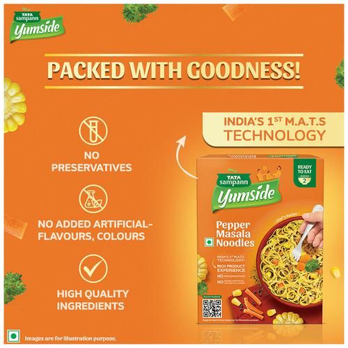 Tata Sampann Yumside pepper-masala-noodles-ready-to-eat-meal-serves-2 - Image 6