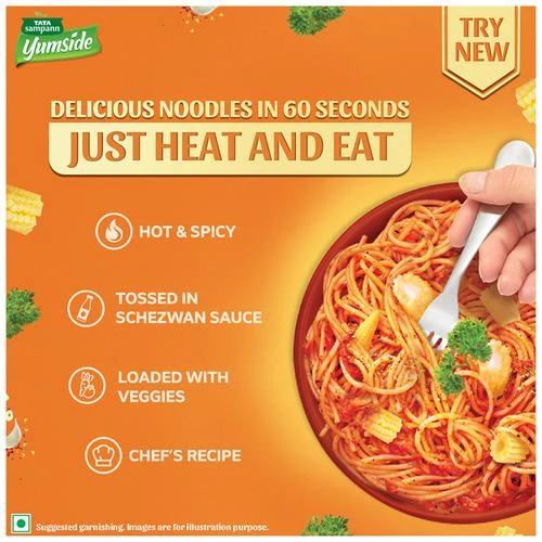 Tata Sampann Yumside schezwan-noodles-with-veggies-hot-spicy-ready-to-eat-meal-serves-2 - Image 5