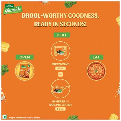 Tata Sampann Yumside schezwan-noodles-with-veggies-hot-spicy-ready-to-eat-meal-serves-2 - Image 7