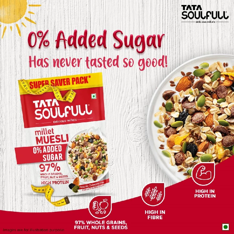 Tata Soulfull 0% Added Sugar Millet Muesli - Image 3