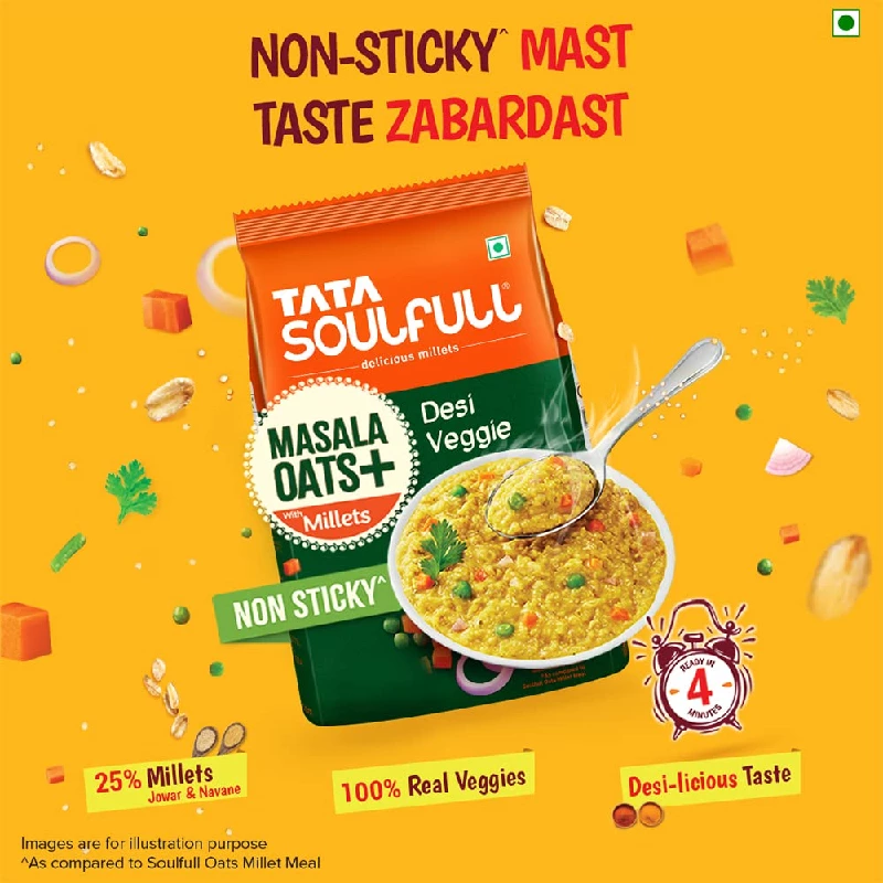 Tata Soulfull Masala Oats + Desi Veggie - Image 2