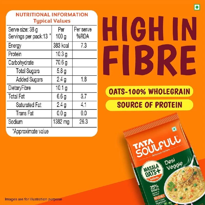 Tata Soulfull Masala Oats + Desi Veggie - Image 5
