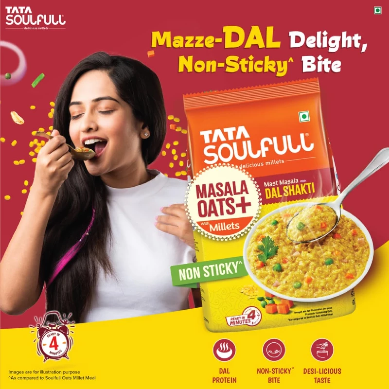 Tata Soulfull Masala Oats + with Mast Masala with Dal Shakti - Image 3