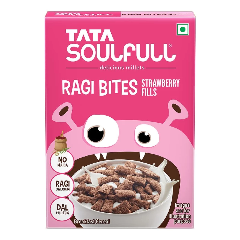 Tata Soulfull Ragi Bites Strawberry Fills Tata Soulfull Ragi Bites Strawberry Fills-Pack Size-250 g