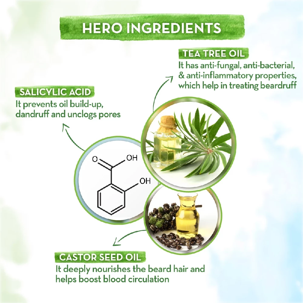 Tea Tree Beard Oil With Tea Tree & Salicylic Acid For Itch-Free Beard - Image 3