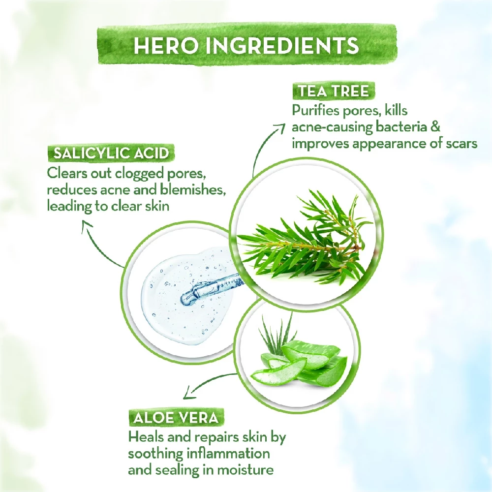 Tea Tree Face Mask for Acne, with Tea Tree and Salicylic Acid for Acne and Pimples - Image 3