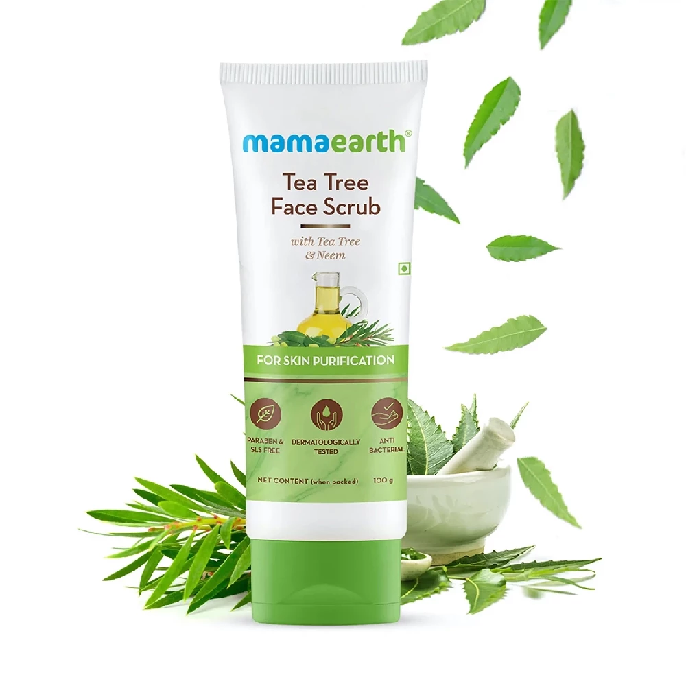 Tea Tree Face Scrub with Tea Tree and Neem for Skin Purification - Image 1