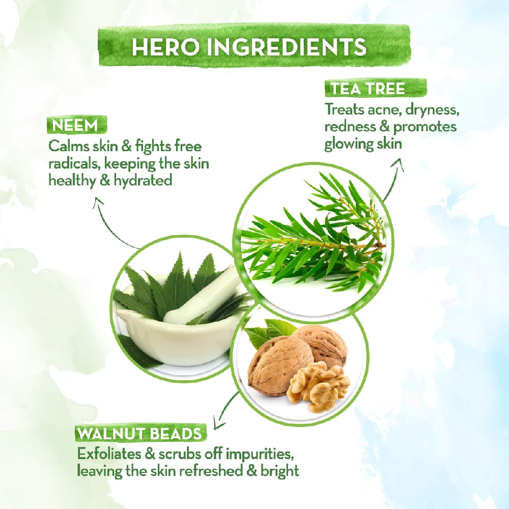 Tea Tree Face Scrub with Tea Tree and Neem for Skin Purification - Image 4