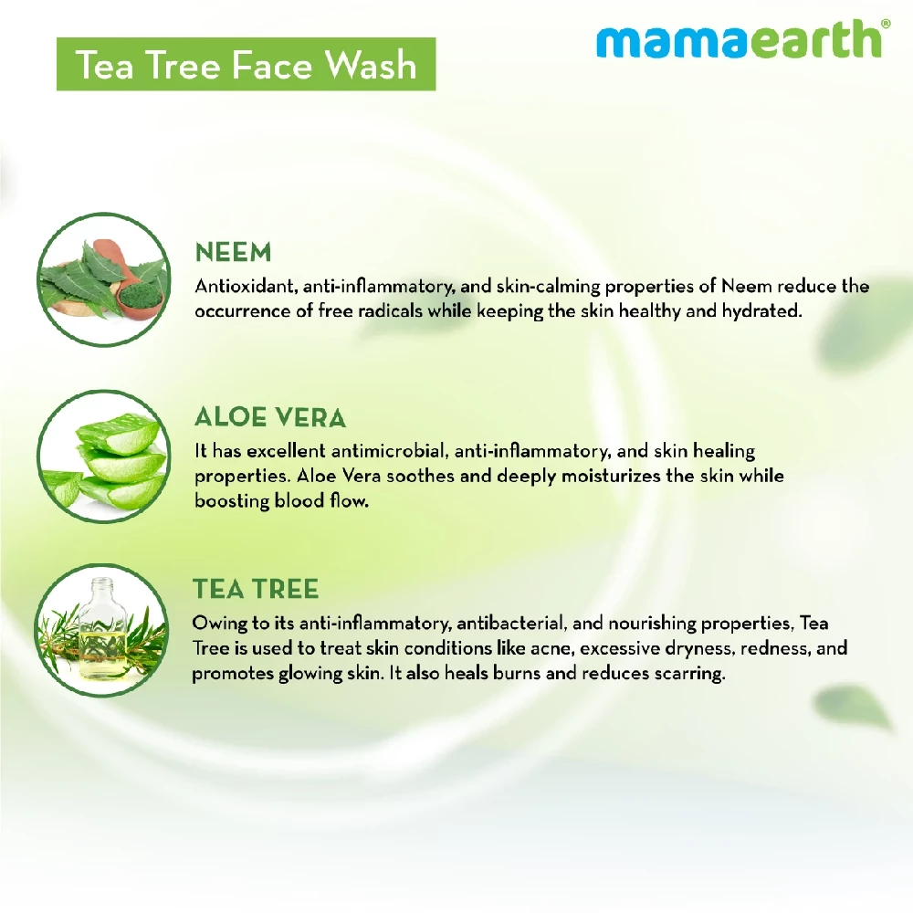 Tea Tree Face Wash with Neem for Acne and Pimples - Image 5