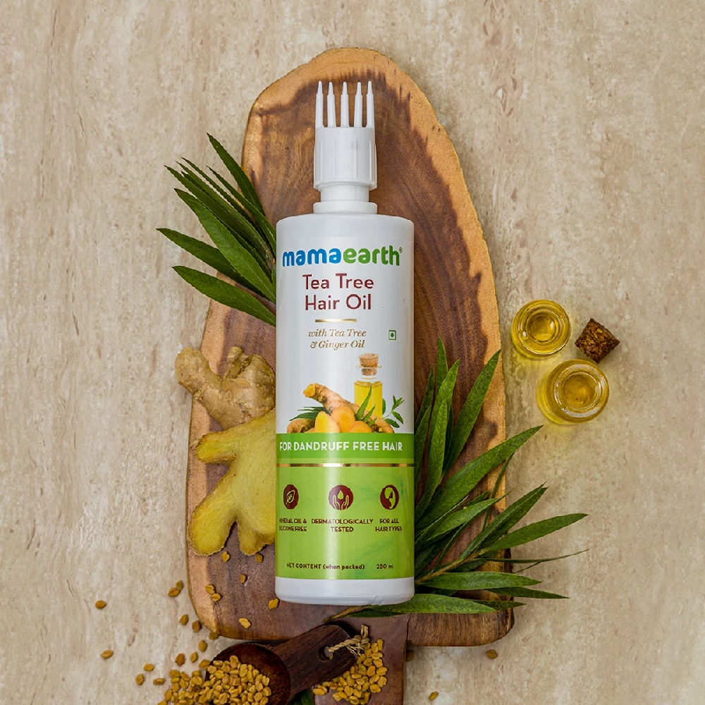 Tea Tree Hair Oil with Tea Tree and Ginger Oil for Dandruff Free Hair - Image 2
