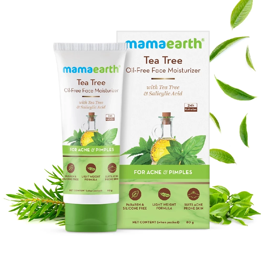 Tea Tree Oil-Free Face Moisturizer with Tea Tree and Salicylic Acid for Acne and Pimples - Image 1