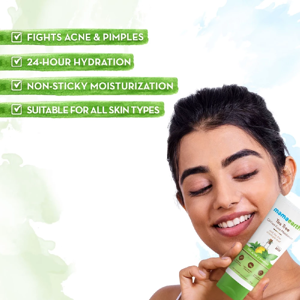Tea Tree Oil-Free Face Moisturizer with Tea Tree and Salicylic Acid for Acne and Pimples - Image 2