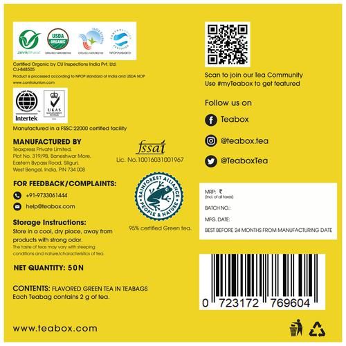 Teabox Chamomile Green Tea - Relieves Stress Relief & Supports Sleep - Image 2