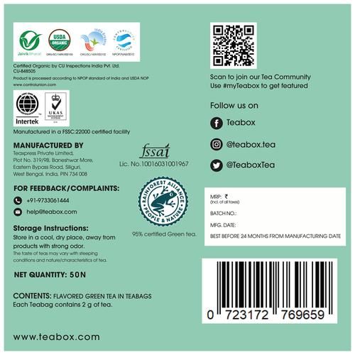 Teabox Dandelion Green Tea Bags - Cleansing & Detoxifying - Image 2