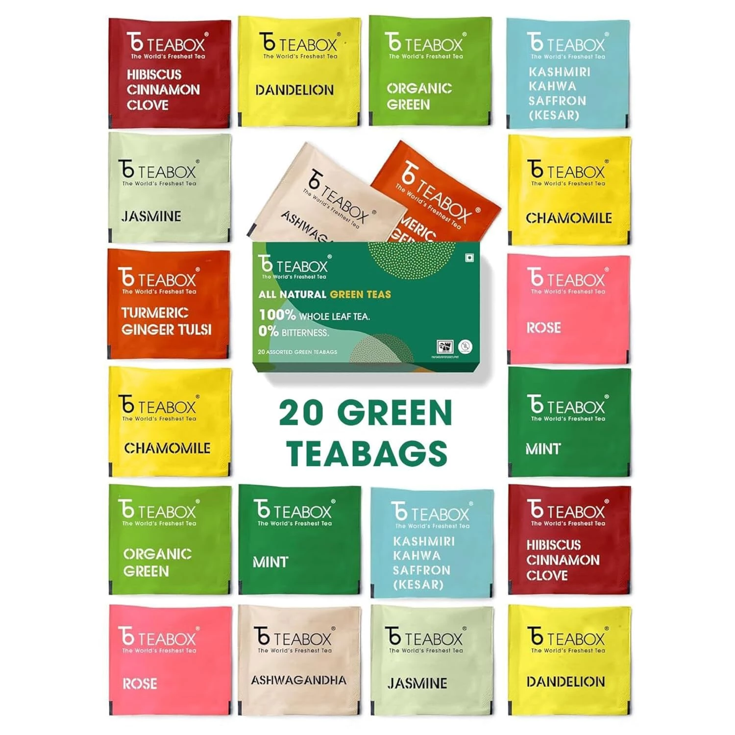 Teabox Darjeeling Green Tea Sampler Bags