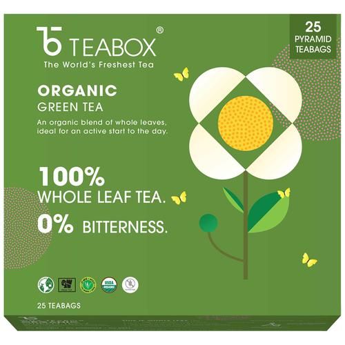 Teabox Organic Darjeeling Green Tea Bags - Weight Loss Support Teabox Organic Darjeeling Green Tea Bags - Weight Loss Support--54 g (25+2 Free Pyramid Bags x 2 g each)
