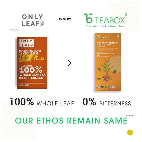 Teabox Turmeric Ginger Tulsi Green Tea - Organic - Image 8