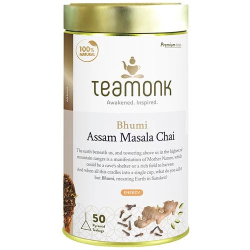 Teamonk Bhumi Assam Masala Chai - Provides Energy Teamonk Bhumi Assam Masala Chai - Provides Energy--2 g (50 Bags x 2 g Each)