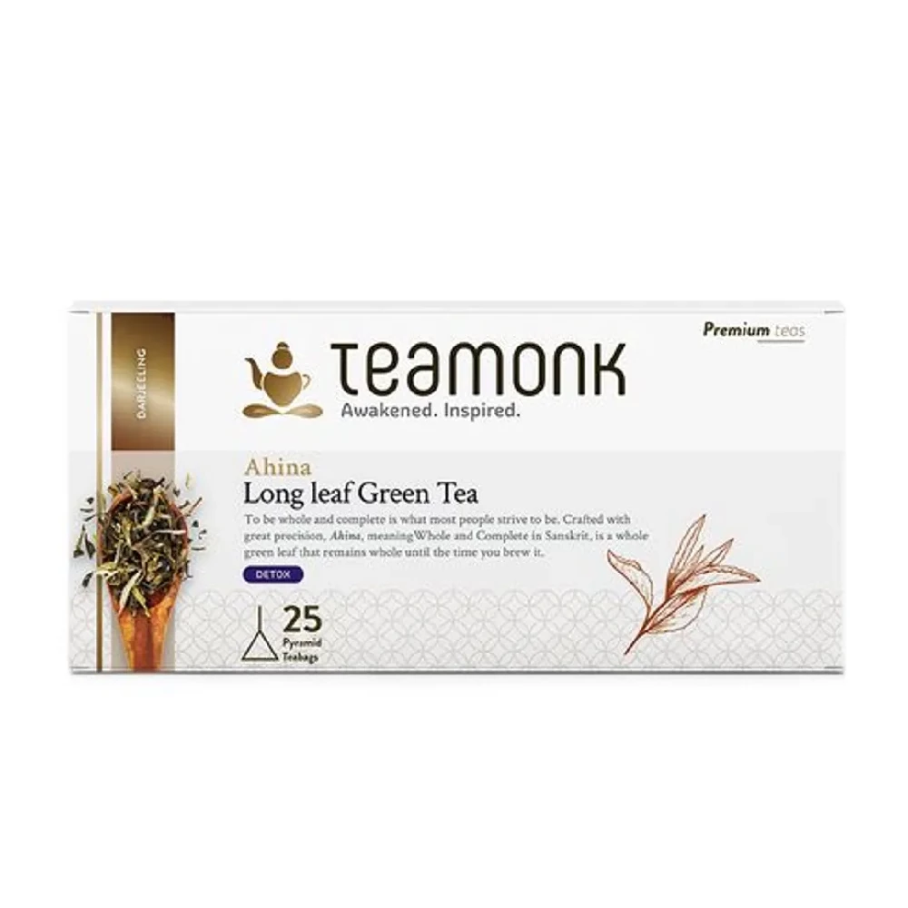 Teamonk Darjeeling Green Tea Bags - Ahina Long Leaf