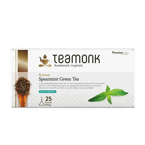 Teamonk Nilgiri Green Tea - Kozan Spearmint Teamonk Nilgiri Green Tea - Kozan Spearmint--2 g (25 Bags x 2 g Each)