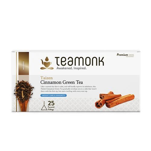 Teamonk Nilgiri Green Tea Bags - Taizen Cinnamon Teamonk Nilgiri Green Tea Bags - Taizen Cinnamon--50 g (25 Bags x 2 g each)