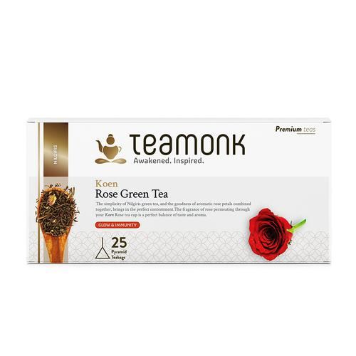 Teamonk Nilgiris Green Tea - Koen Organic Rose Teamonk Nilgiris Green Tea - Koen Organic Rose--2 g (25 Bags x 2 g Each)