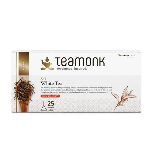 Teamonk Nilgiris White Tea - Sei Teamonk Nilgiris White Tea - Sei--2 g (25 Bags x 2 g Each)
