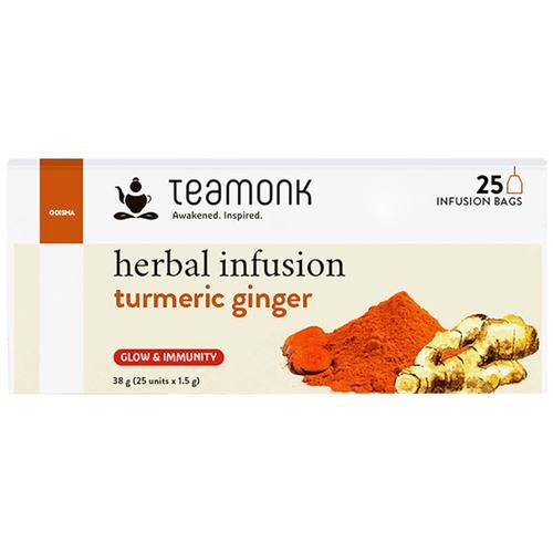 Teamonk Turmeric Ginger Herbal Infusion Teamonk Turmeric Ginger Herbal Infusion--50 g (25 Bags x 2 g each)