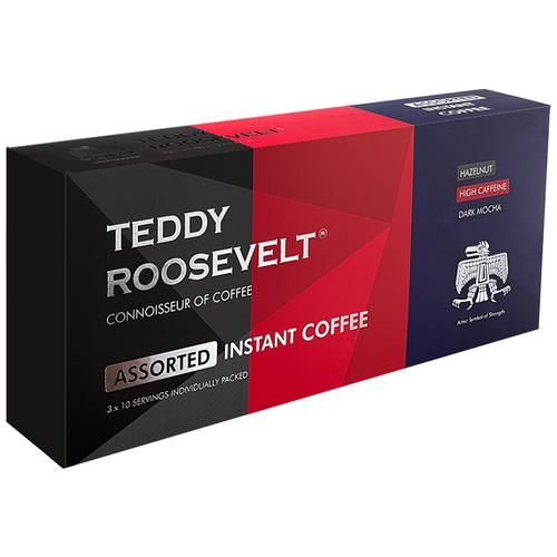 Teddy Roosevelt Coffee Assorted Instant Coffee - Hazelnut Teddy Roosevelt Coffee Assorted Instant Coffee - Hazelnut--75 g