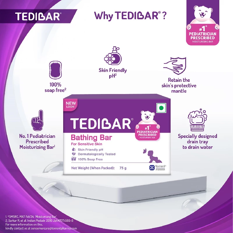 Tedibar Moisturising Baby Bathing Bar - Image 4