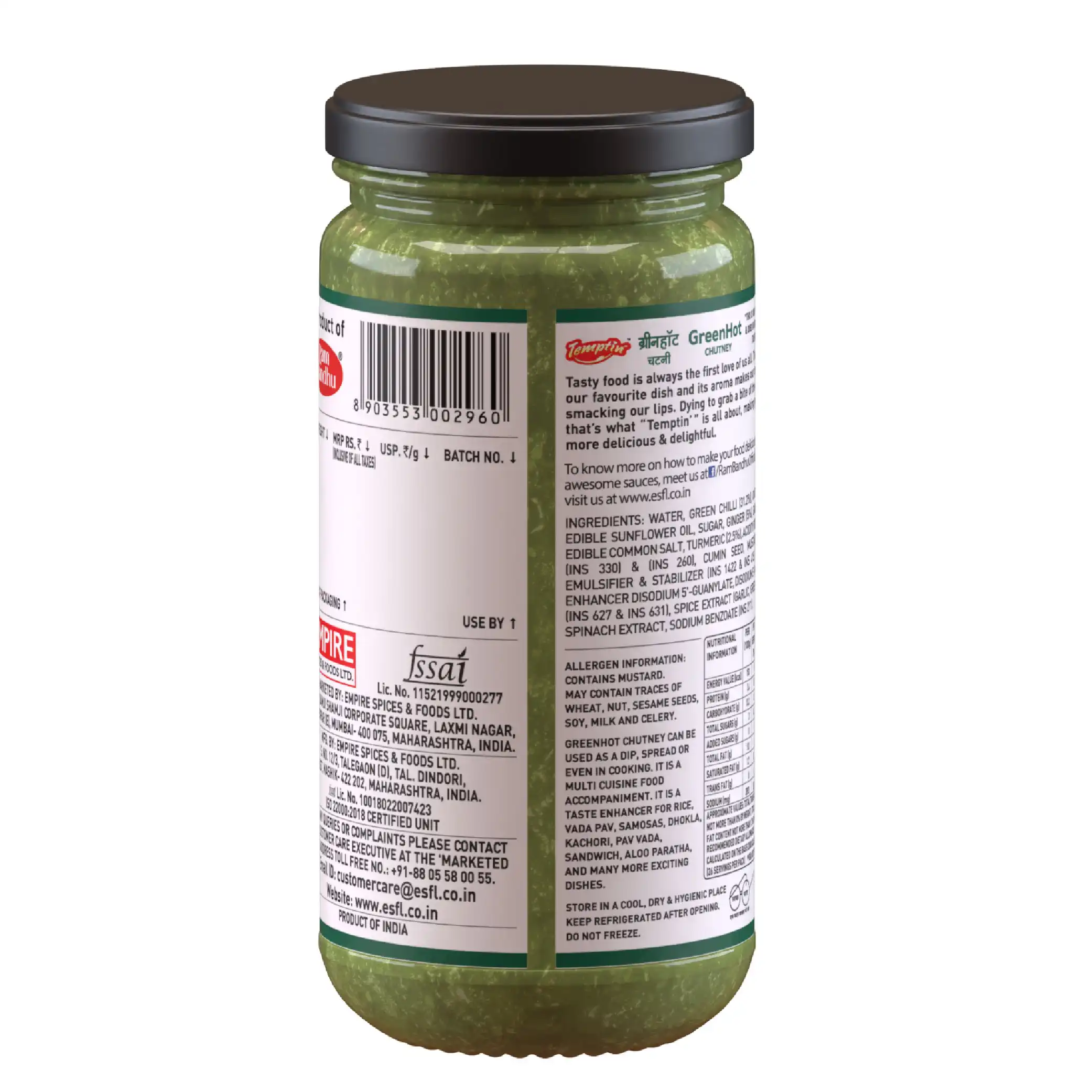 TEMPTIN Green Hot Chutney - Image 2