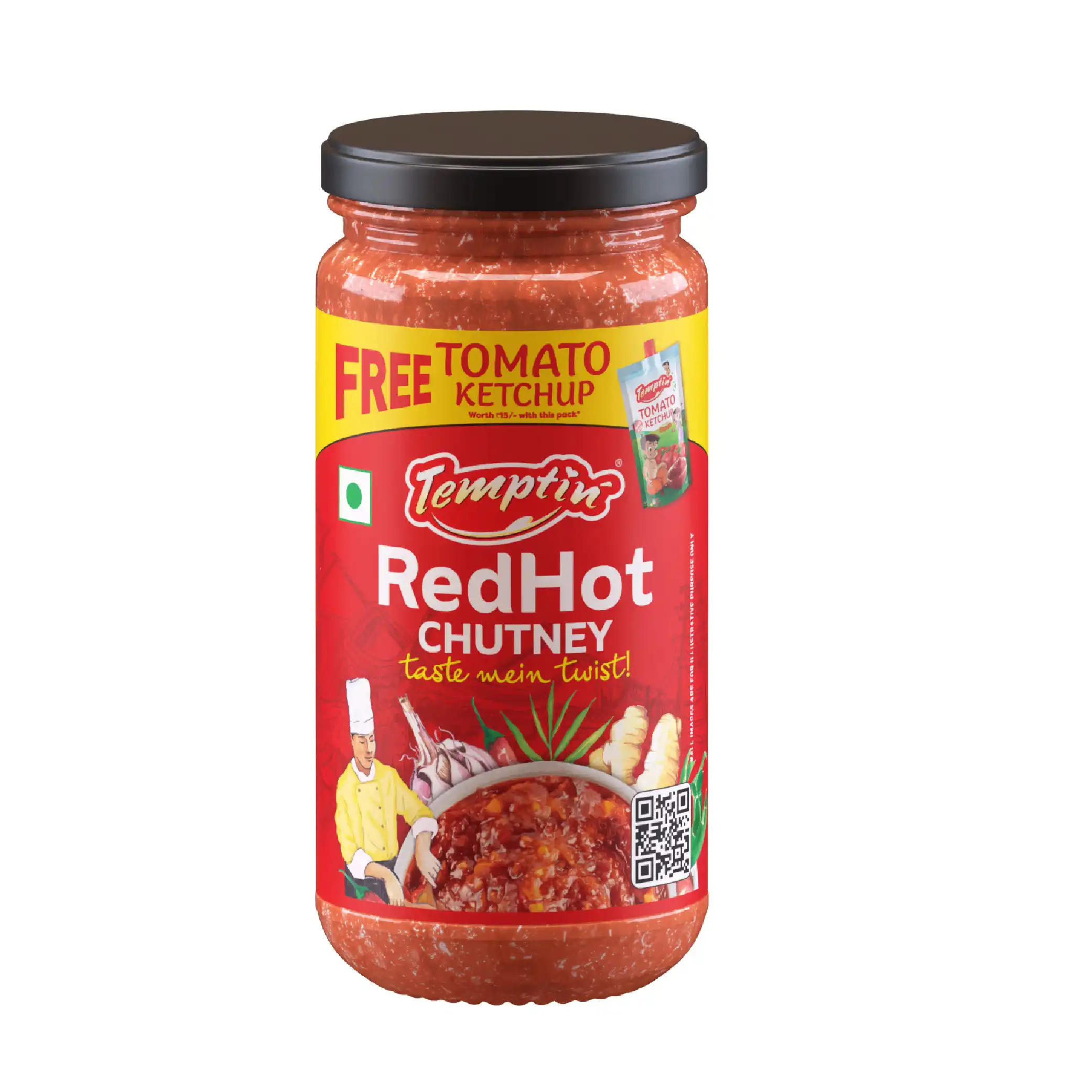 TEMPTIN RedHot Chutney TEMPTIN RedHot Chutney-Pack Size-240 g