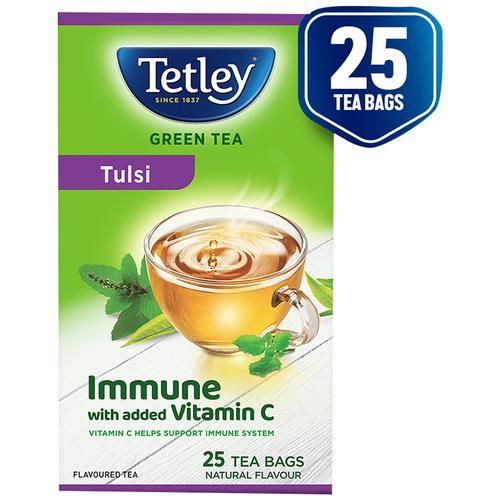 Tetley Green Tea - Immune Tulsi Tetley Green Tea - Immune Tulsi--30 g (25 Bags x 1.2 g Each)
