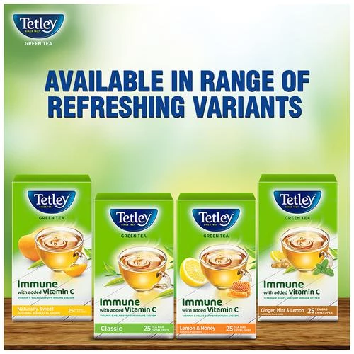 Tetley Green Tea Immune With Added Vitamin C - Natural Mango - Image 10