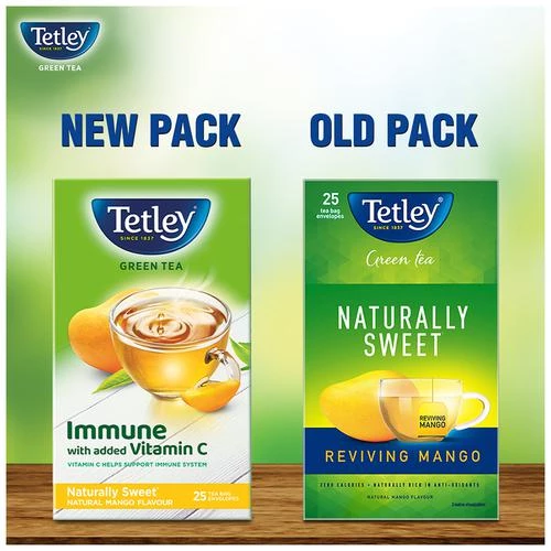 Tetley Green Tea Immune With Added Vitamin C - Natural Mango - Image 3