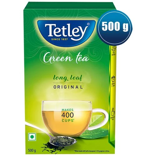 Tetley Long Leaf Original Green Tea - Detoxifies Body Tetley Long Leaf Original Green Tea - Detoxifies Body--500 g