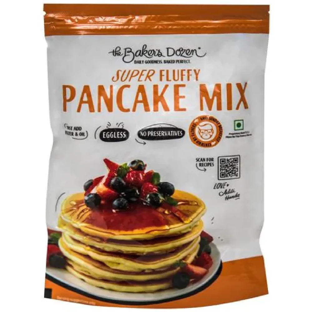 The Baker's Dozen Super Fluffy Pancake Mix - Eggless, No Preservatives The Baker's Dozen Super Fluffy Pancake Mix - Eggless, No Preservatives--400g