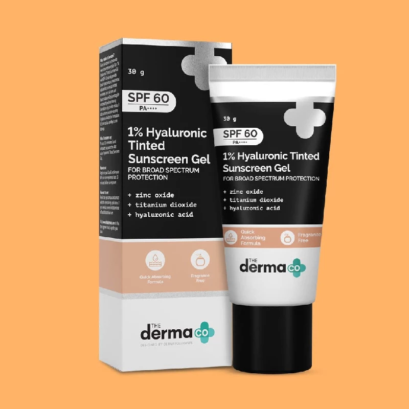 The Derma Co 1% Hyaluronic Tinted Sunscreen SPF 60 Gel - Image 2