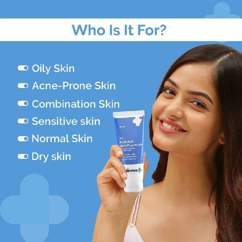 The Derma Co 1% Kojic Acid Face Wash with Niacinamide & Alpha Arbutin For Dark Spots & Pigmentation - Image 3