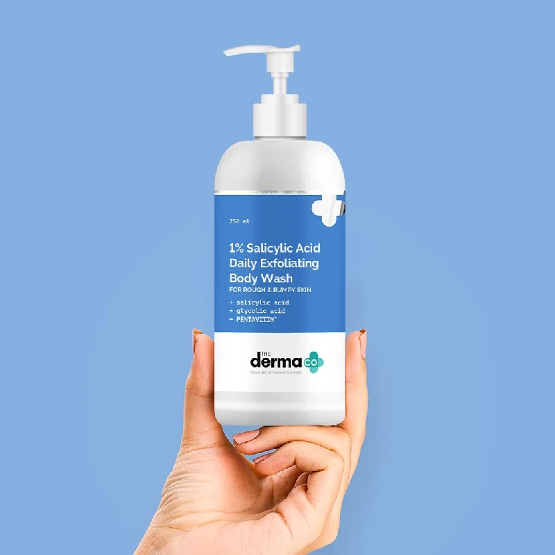 The Derma Co 1% Salicylic Acid Daily Exfoliating Body Wash with Salicylic Acid, Glycolic Acid & Pentavitin - Image 2