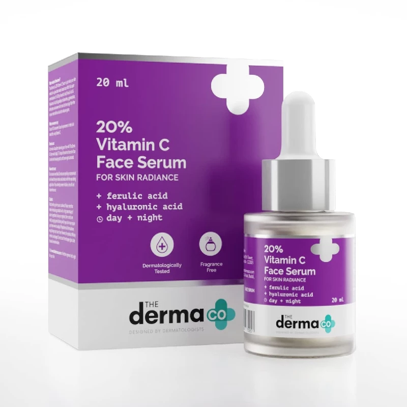 The Derma Co 20% Vitamin C Serum for Skin Radiance The Derma Co 20% Vitamin C Serum for Skin Radiance-Pack Size-20 ml
