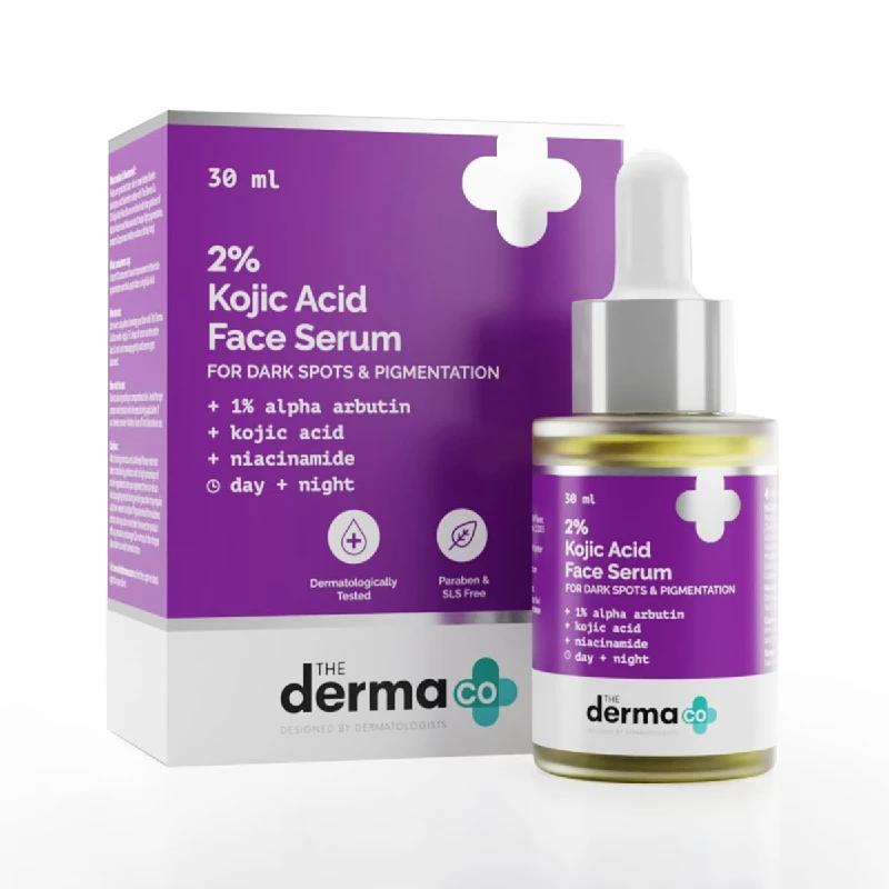 The Derma Co 2% Kojic Acid Face Serum With 1% Alpha Arbutin & Niacinamide For Dark Spots & Pigmentation