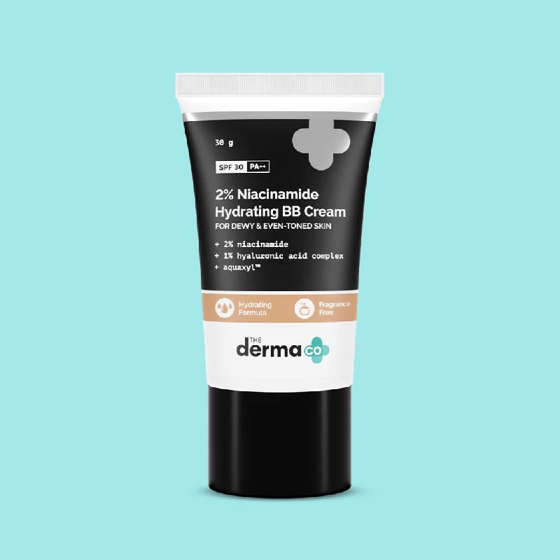 The Derma Co 2% Niacinamide Hydrating BB Cream with SPF 30 PA++ Enriched with 1% Hyaluronic Acid Complex & Aquaxyl (02 - Nude Glow) - Image 2