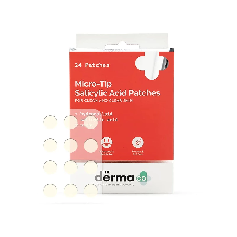 The Derma Co Micro-Tip Salicylic Acid Acne Pimple Patches with Hydrocolloid for Clean & Clear Skin - 24 Patches in 1 Pack The Derma Co Micro-Tip Salicylic Acid Acne Pimple Patches with Hydrocolloid for Clean & Clear Skin - 24 Patches in 1 Pack-Pack Size-10 g